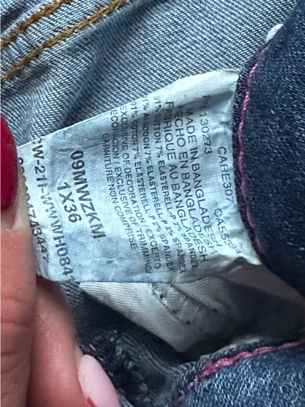 Wrangler Women's Boot Cut Jeans in Blue with Pink Stitching